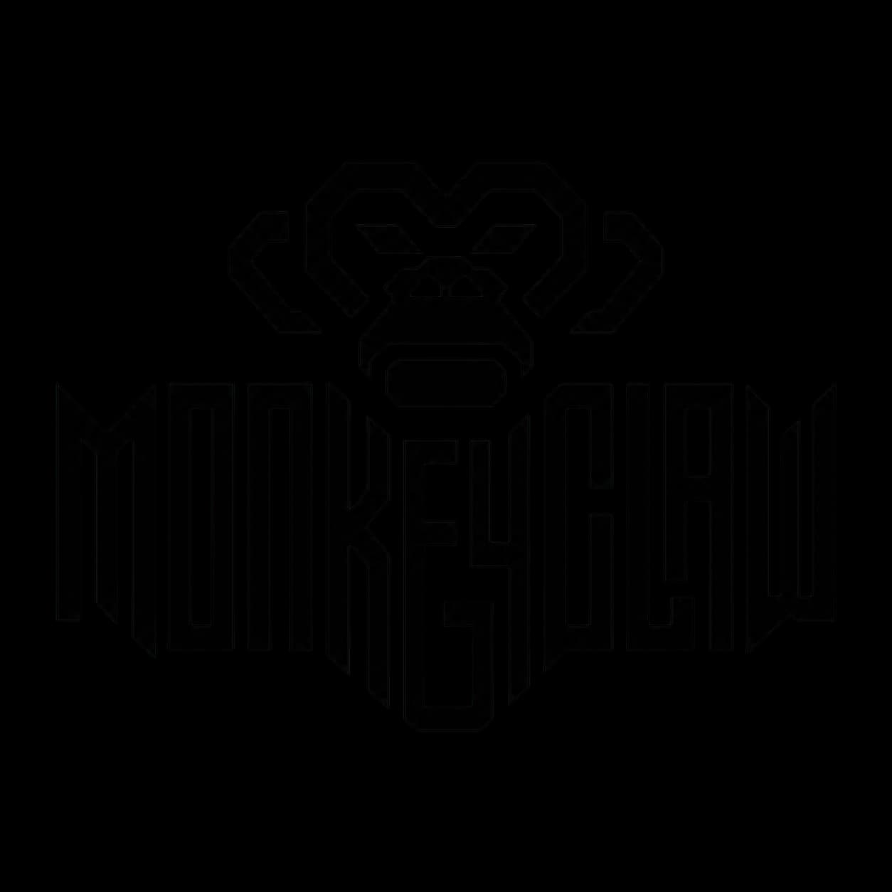 Black MonkeyClaw monkey-and-wordmark logo